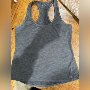 Athleta Scoop Neck Racerback Tank Top - Dark Heathered Gray EUC